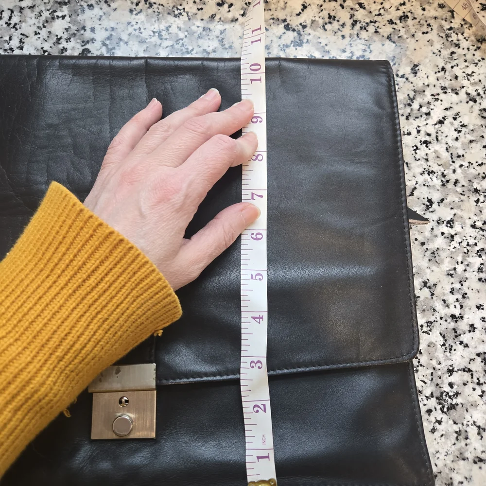 ​Vintage Professional Black Leather Document Clutch | Portfolio Case